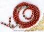 Mala Tibétain pierre jaspe rouge 108 perles