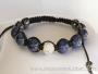 BRACELET SHAMBALLA pierre lapis-lazuli ajustable à chaque poignet