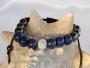 Bracelet Shamballa Nialaya Tibétain pierre lapis lazuli ajustable à chaque poignet