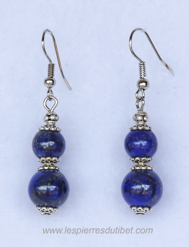 Boucle d'oreilles pierre lapis lazuli