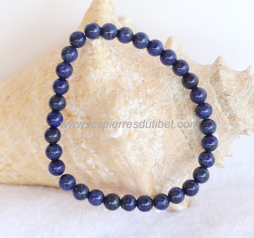 Bracelet Lapis lazuli perles 6mm