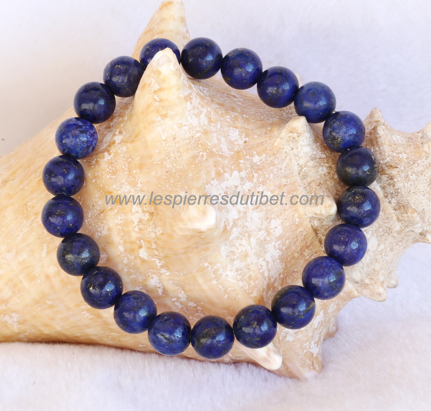 Bracelet Lapis lazuli perles 8mm