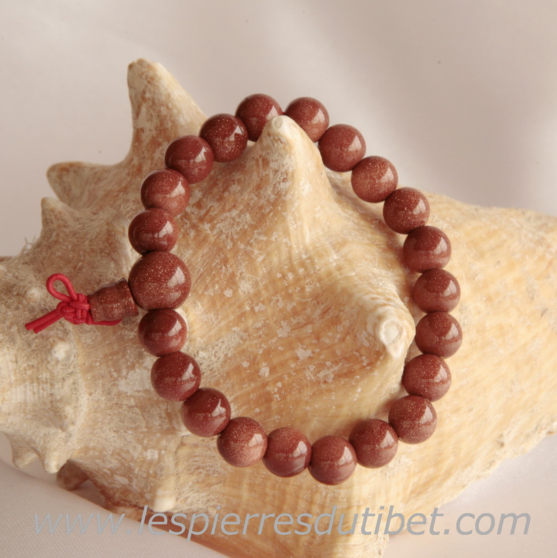 Bracelet Mala tibétain de poignet pierre du soleil ajustable à chaque poignet