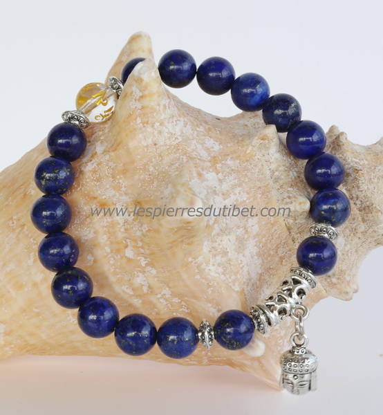 Bracelet Mala Tibétain Lapis lazuli