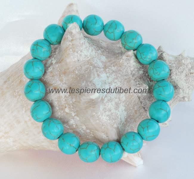 Bracelet tibétain pierre turquoise