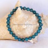 Bracelet Apatite bleue perles 6mm