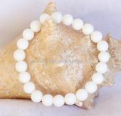 Bracelet Jade blanc perles 8mm