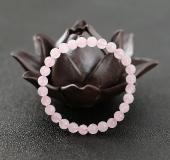 Bracelet Quartz rose perles 6mm