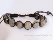 Bracelet Shamballa pierre labradorite