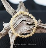Bracelet Citrine Naturelle perles 6mm