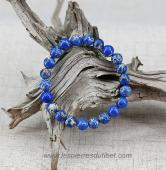 Bracelet Jaspe Bleu perles 8mm
