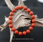 Bracelet Jaspe rouge perles 10mm