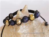 Bracelet Shamballa tibétain pierre lapis-lazuli