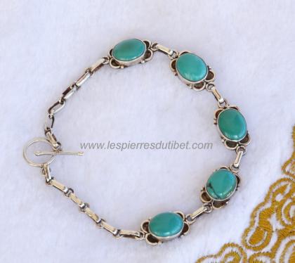 Bracelet Tibétain Turquoise argent 925