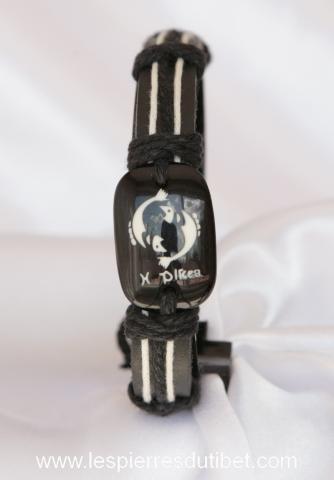 Bracelet signe du zodiaque poisson en cuir réglable