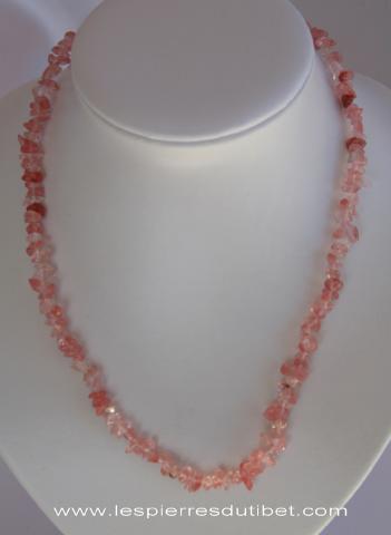 cristal teinté collier de longueur 45cm