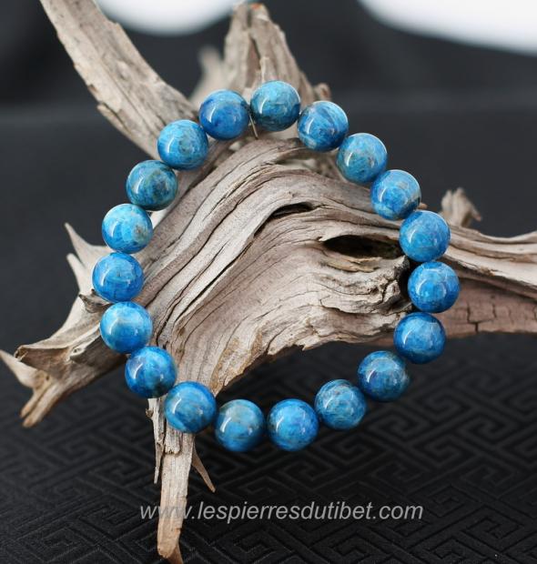 Bracelet Apatite Bleue qualité A+ • 8 mm - perles rondes | Périclès Perles  |  https://static.wixstatic.com/media/1d2c4f_b1dd65b3d6204331aafdaae9979b0be8~mv2.jpg