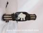 Bracelet tibétain éléphant en cuir réglable