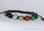Bracelet Shamballa Feng Shui 5 éléments taille ajustable à chaque poignet