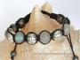 Bracelet Shamballa Tibétain pierre labradorite taille ajustable à chaque poignet