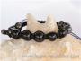 Bracelet Shamballa tibétain pierre onyx ajustable à chaque poignet